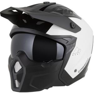 Casque de moto modulable Cassida Cross Country Dual blanc-noir