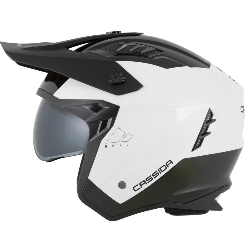 Casque de moto modulable Cassida Cross Country Dual blanc-noir