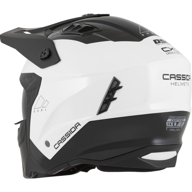 Casque de moto modulable Cassida Cross Country Dual blanc-noir