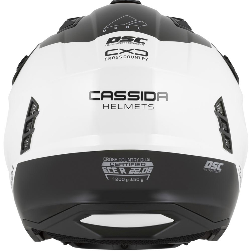 Casque de moto modulable Cassida Cross Country Dual blanc-noir