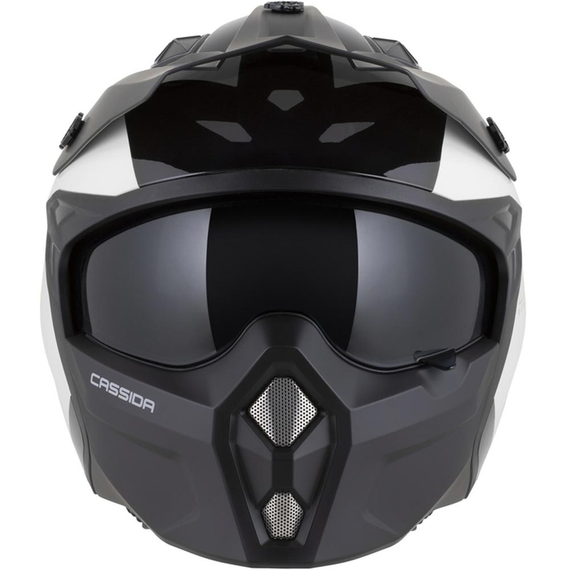 Casque de moto modulable Cassida Cross Country Dual blanc-noir