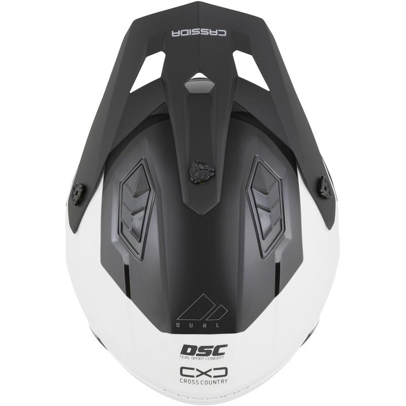 Casque de moto modulable Cassida Cross Country Dual blanc-noir