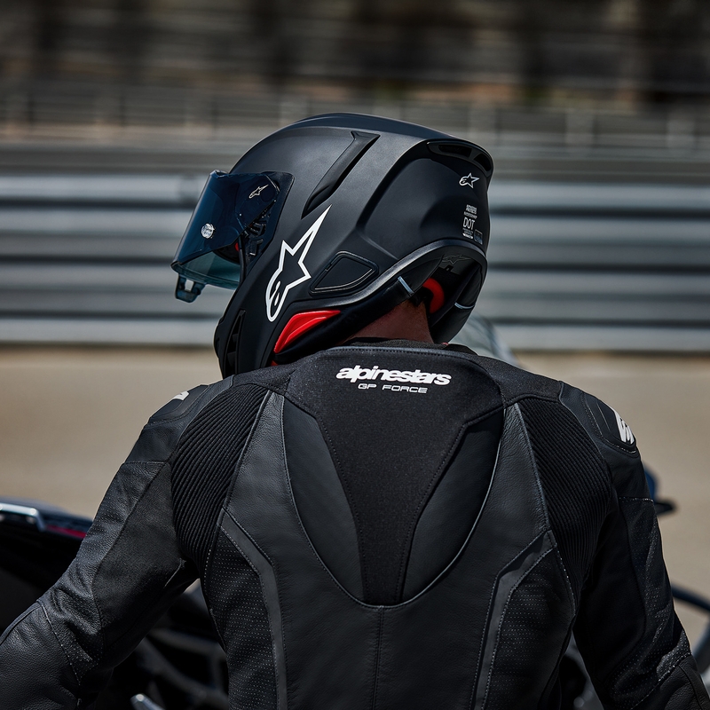 Casque intégral de moto Alpinestars S-R7 Solid noir mat