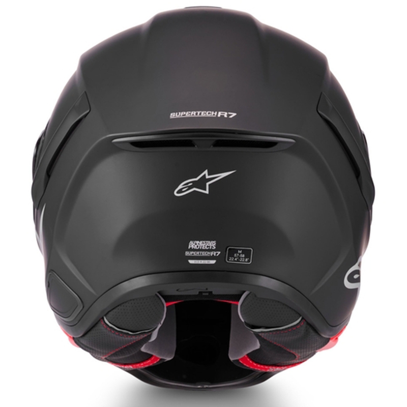 Casque intégral de moto Alpinestars S-R7 Solid noir mat