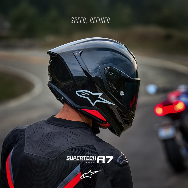 Casque intégral de moto Alpinestars S-R7 Solid noir