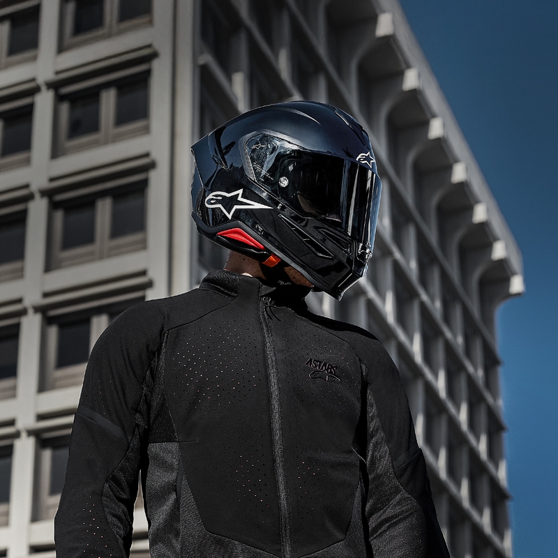 Casque intégral de moto Alpinestars S-R7 Solid noir