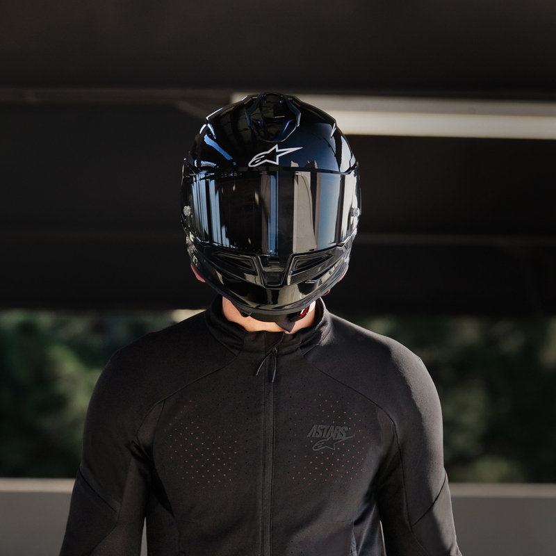 Casque intégral de moto Alpinestars S-R7 Solid noir