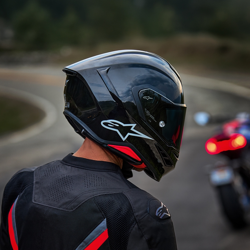 Casque intégral de moto Alpinestars S-R7 Solid noir