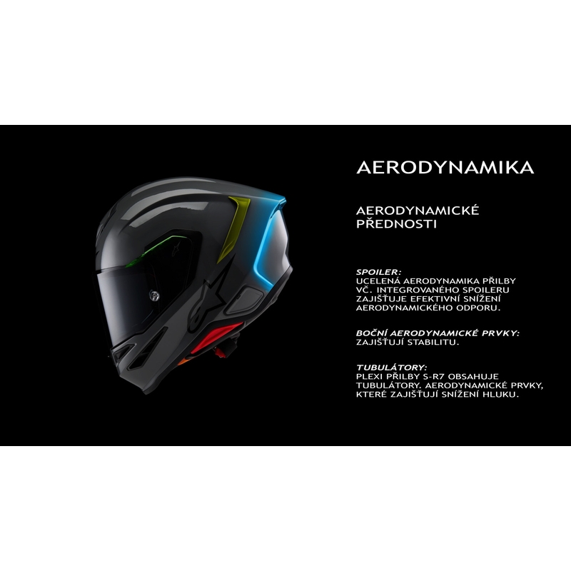 Casque intégral de moto Alpinestars S-R7 Solid noir