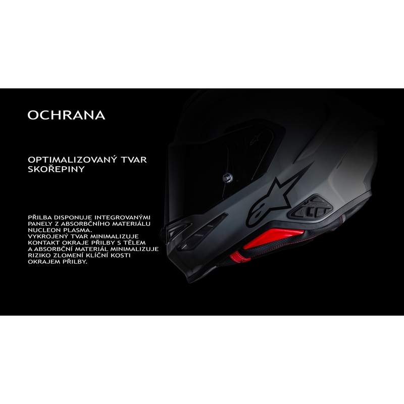 Casque intégral de moto Alpinestars S-R7 Solid noir