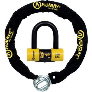 Antivol à disque AUVRAY X-Lock avec chaîne 120 cm noir-jaune