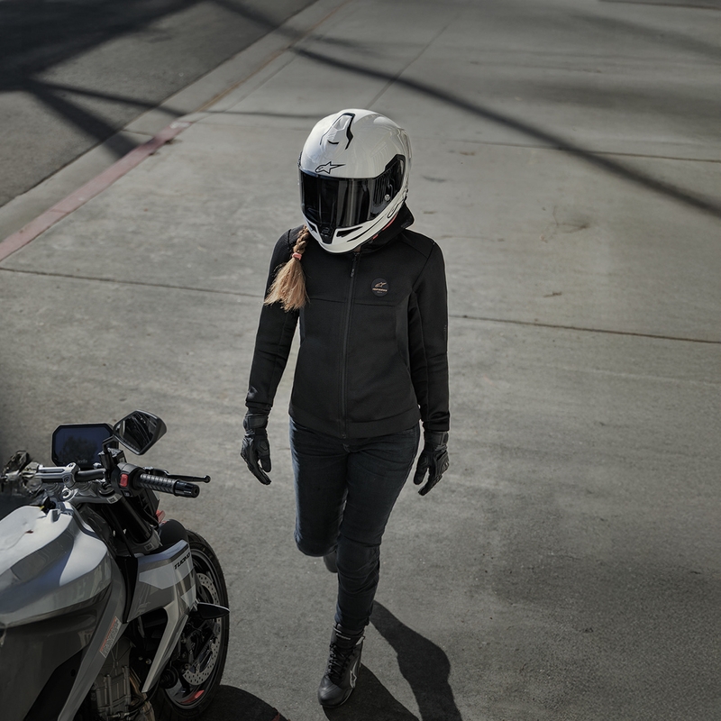 Casque intégral de moto Alpinestars S-R7 Solid blanc