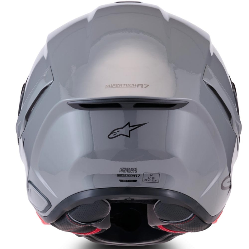 Casque intégral de moto Alpinestars S-R7 Solid gris