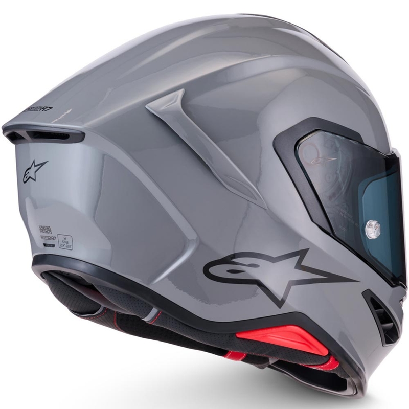 Casque intégral de moto Alpinestars S-R7 Solid gris