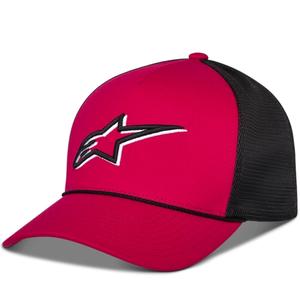 Casquette de camionneur Alpinestars Ageless Shadow rouge et noire