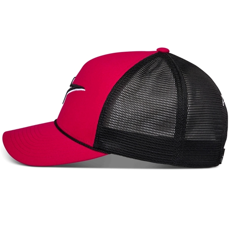 Casquette de camionneur Alpinestars Ageless Shadow rouge et noire