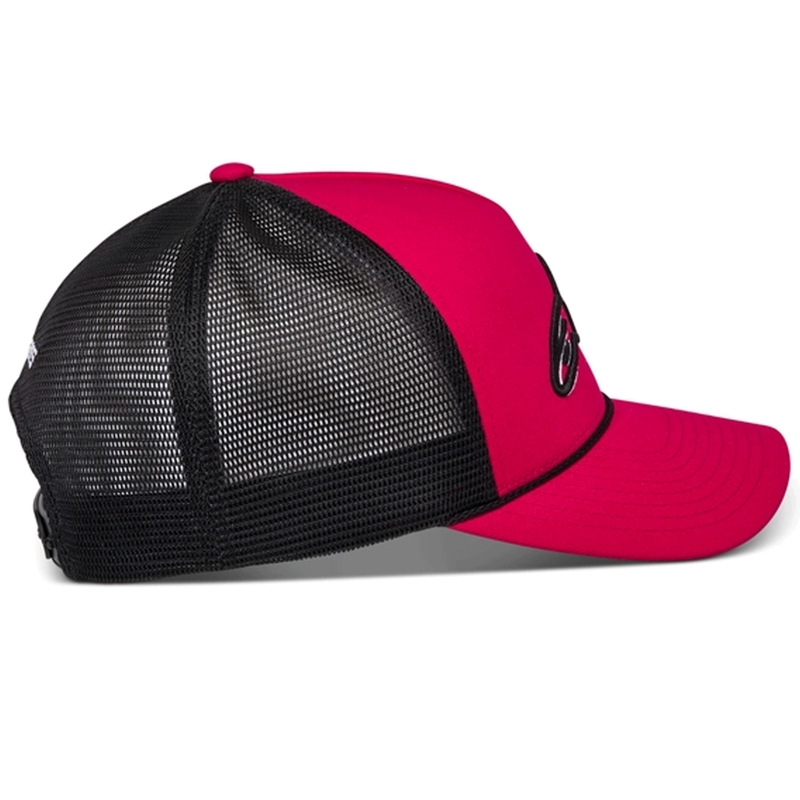 Casquette de camionneur Alpinestars Ageless Shadow rouge et noire