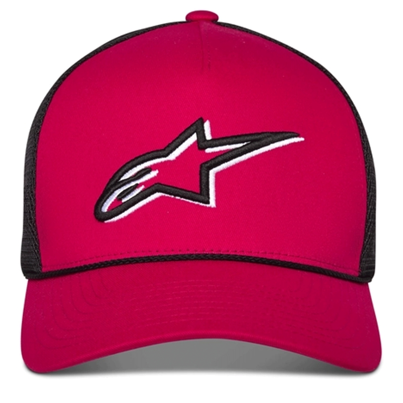 Casquette de camionneur Alpinestars Ageless Shadow rouge et noire