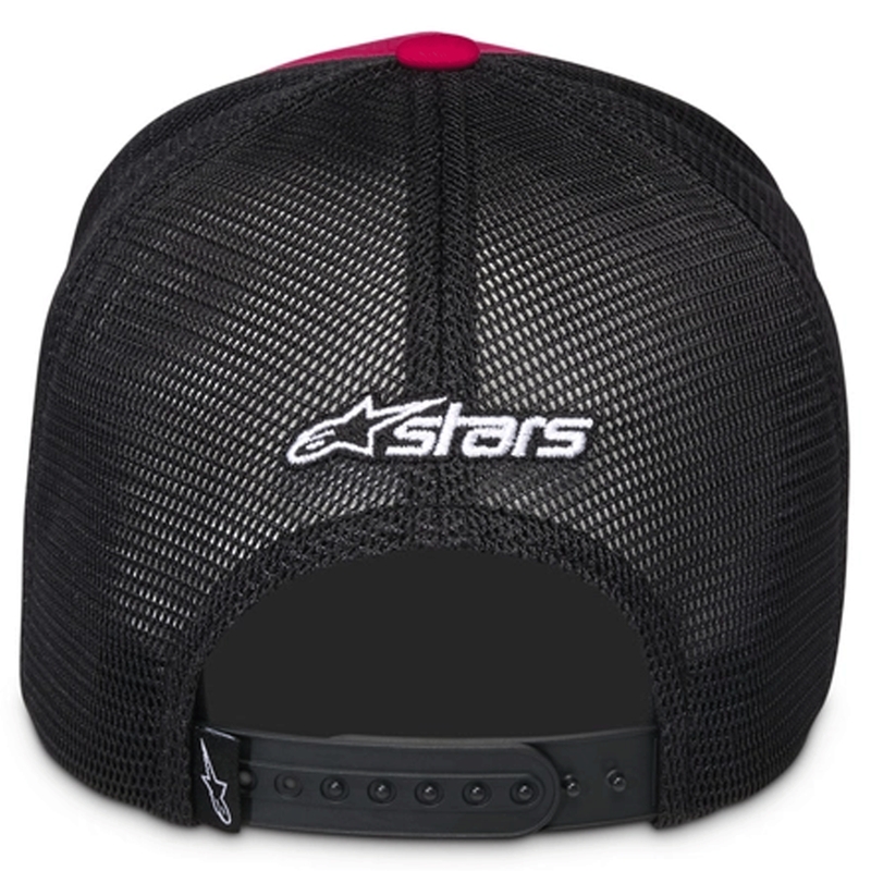 Casquette de camionneur Alpinestars Ageless Shadow rouge et noire