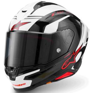 Casque intégral de moto Alpinestars S-R7 A-Core noir-blanc-rouge