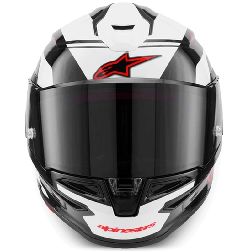 Casque intégral de moto Alpinestars S-R7 A-Core noir-blanc-rouge