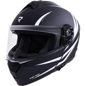 Casque de moto modulable Street Racer Fury noir mat et blanc - échantillon
