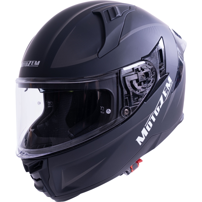 Casque intégral de moto MotoZem Guardian noir mat - échantillon