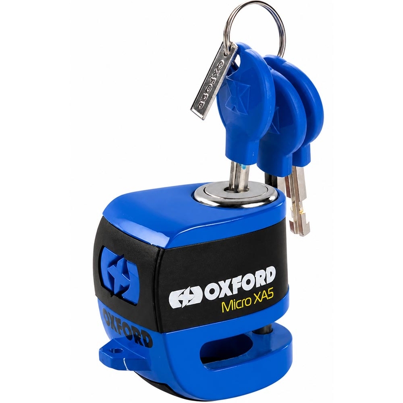Antivol de disque Oxford Micro XA5 - Édition limitée bleue