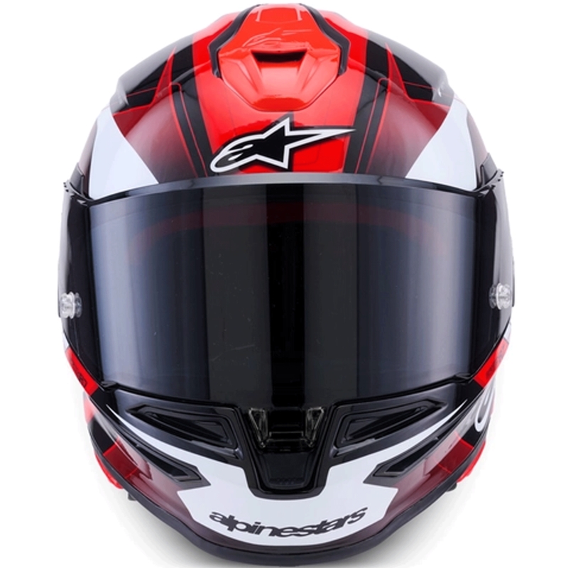 Casque intégral de moto Alpinestars S-R7 Kinetis noir-rouge-blanc