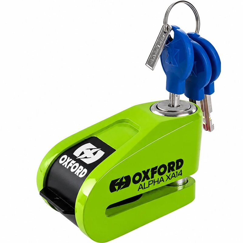 Antivol de disque Oxford Alpha Alarm XA14 - Édition limitée verte