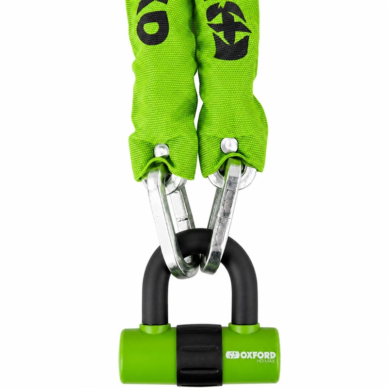 Antivol de chaîne pour moto Oxford HD - édition limitée verte