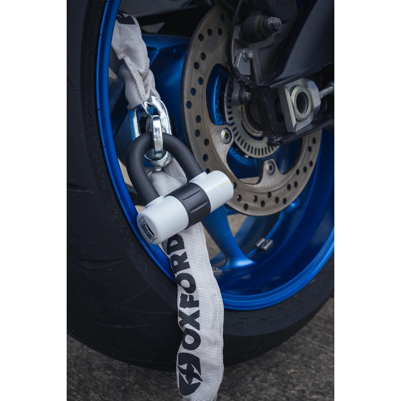 Antivol de chaîne pour moto Oxford HD - édition limitée grise
