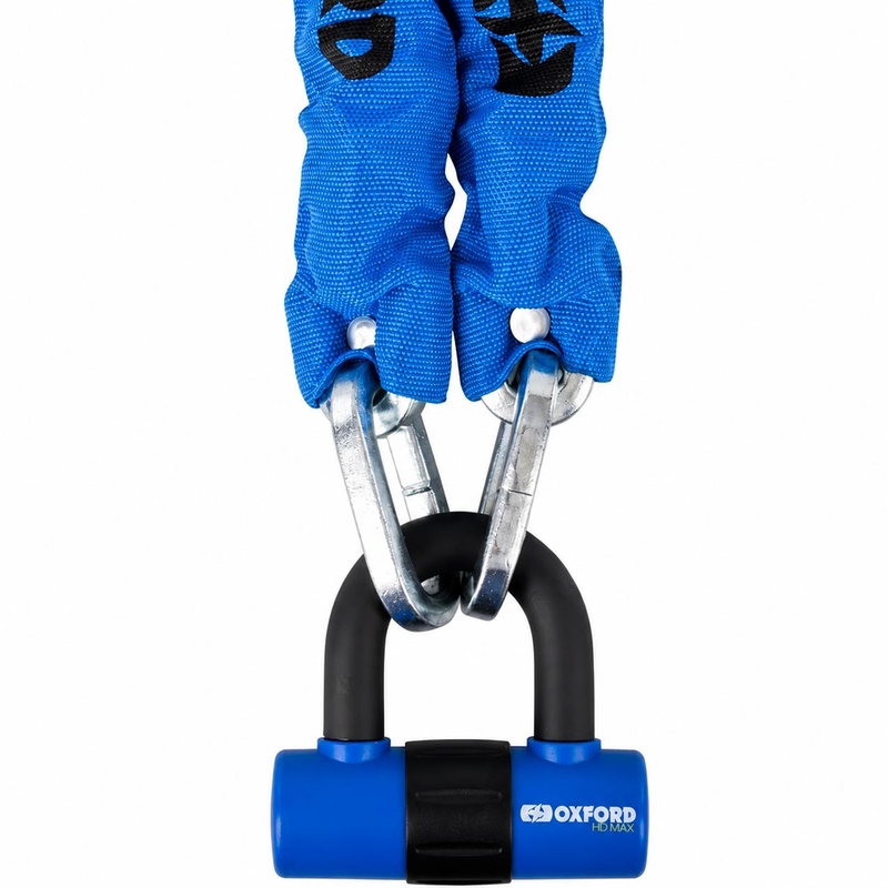 Antivol de chaîne pour moto Oxford HD - édition limitée bleue