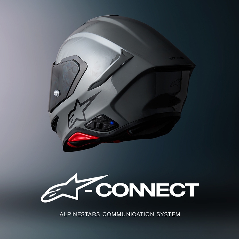 Intercom Bluetooth pour moto Alpinestars A-CONNECT, système noir