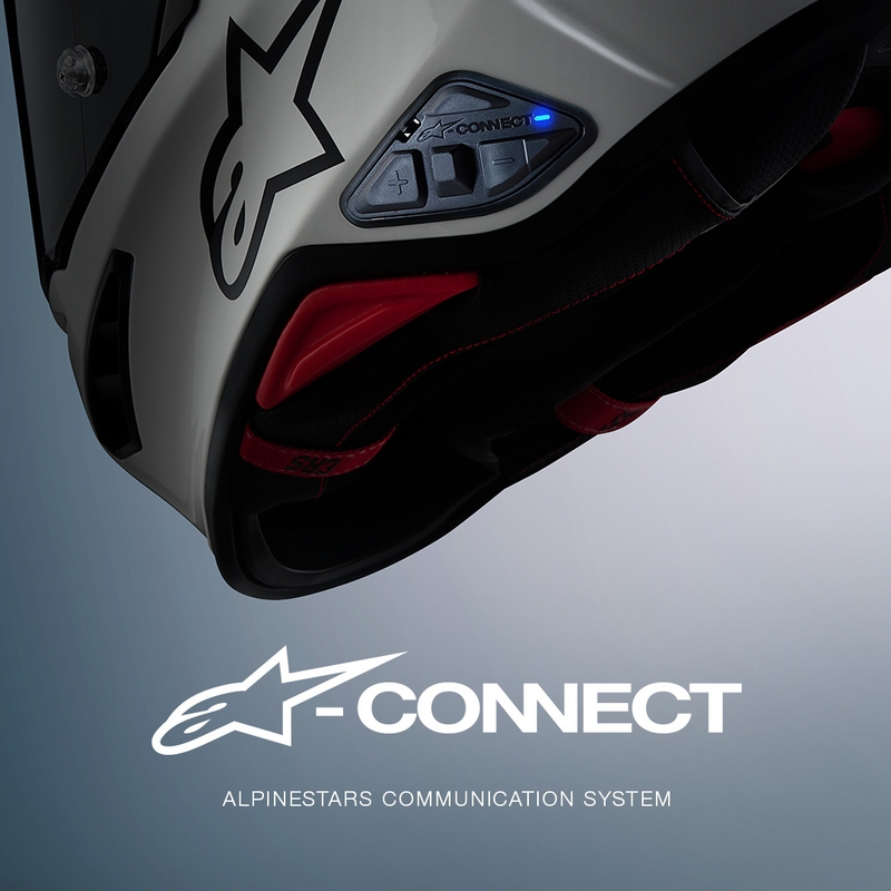 Intercom Bluetooth pour moto Alpinestars A-CONNECT, système noir