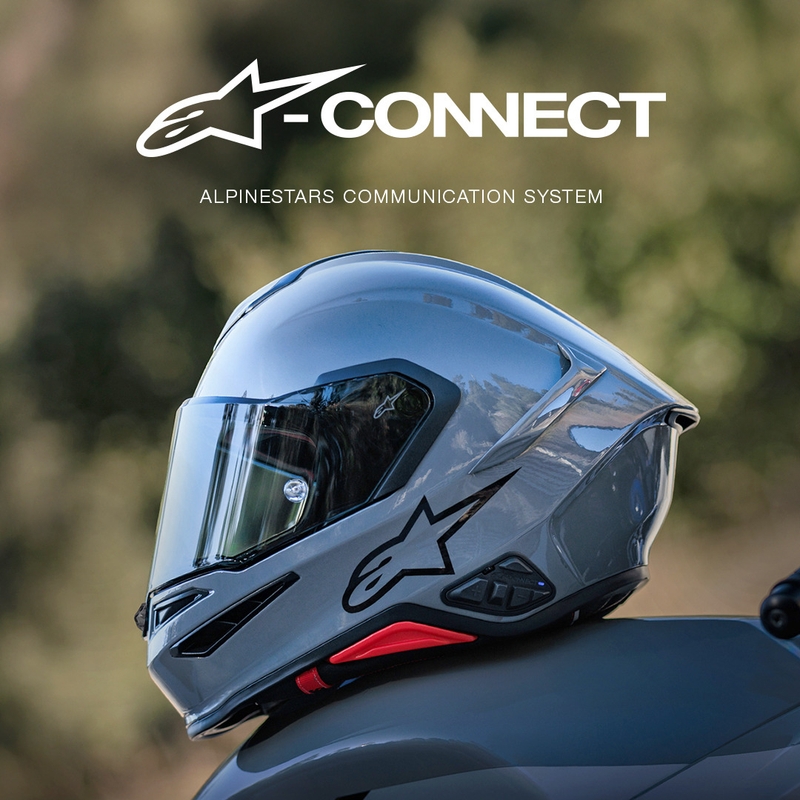 Intercom Bluetooth pour moto Alpinestars A-CONNECT, système noir