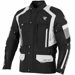 Veste de moto Street Racer Hilax noire et gris clair