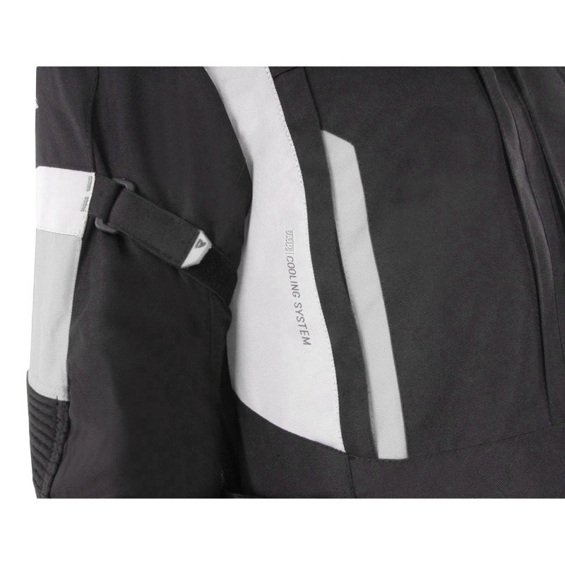 Veste de moto Street Racer Hilax noire et gris clair