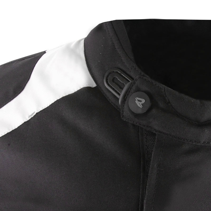 Veste de moto Street Racer Hilax noire et gris clair