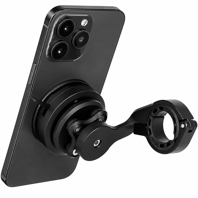 Support de téléphone GRxplore MT10 pour guidon de moto courbé, noir