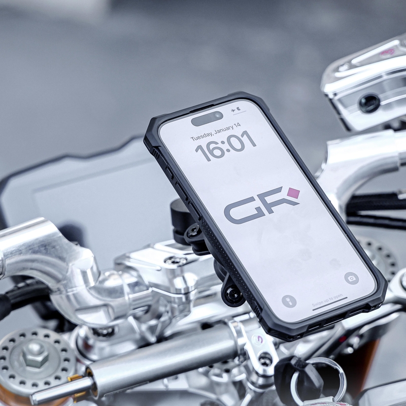 Support de téléphone pour guidon avec charge rapide Qi2 certifiée GRxplore MW60 noir