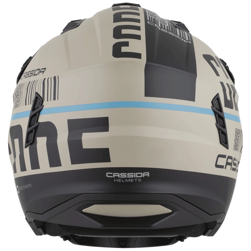 Casque de moto modulable Cross Country Code sable mat/noir/bleu clair
