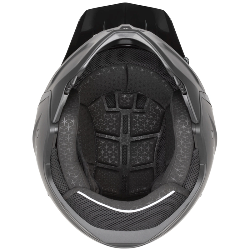 Casque de moto modulable Cross Country Code sable mat/noir/bleu clair