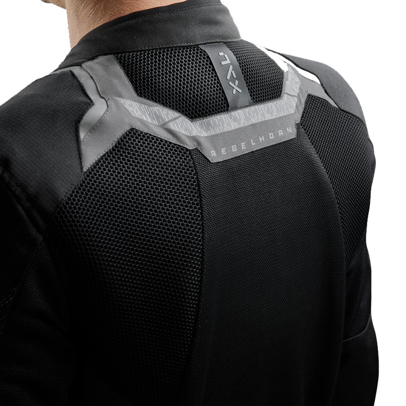 Veste de moto Rebelhorn Jax noir-gris
