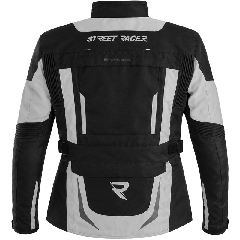 Veste de moto femme Street Racer Hilax noir-gris clair
