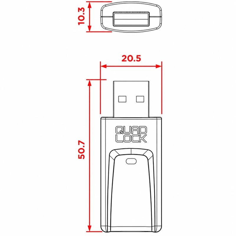 Adaptateur sans fil Quad Lock® CarPlay/Android Auto noir