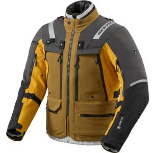 Blouson de moto Revit Defender 4 GTX noir-jaune moutarde