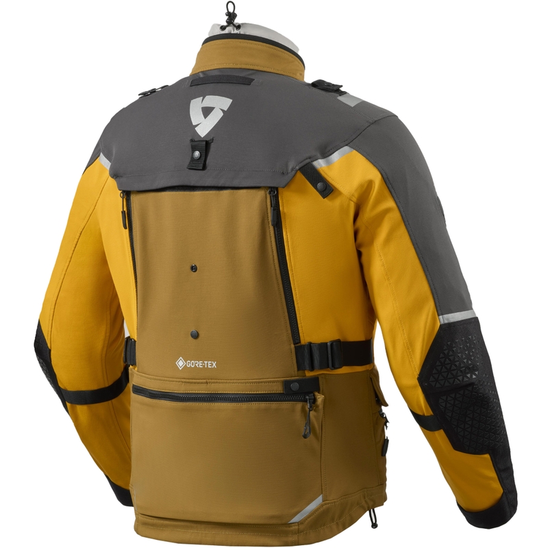 Blouson de moto Revit Defender 4 GTX noir-jaune moutarde
