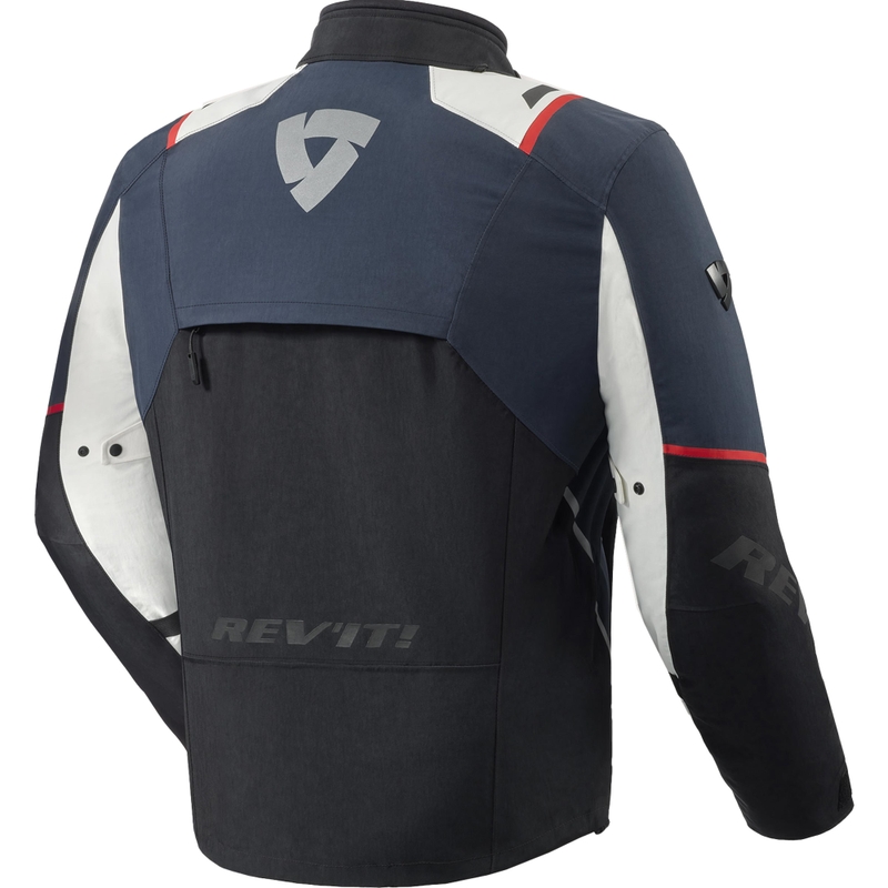 Veste de moto Revit Fractal H2O bleue et blanche