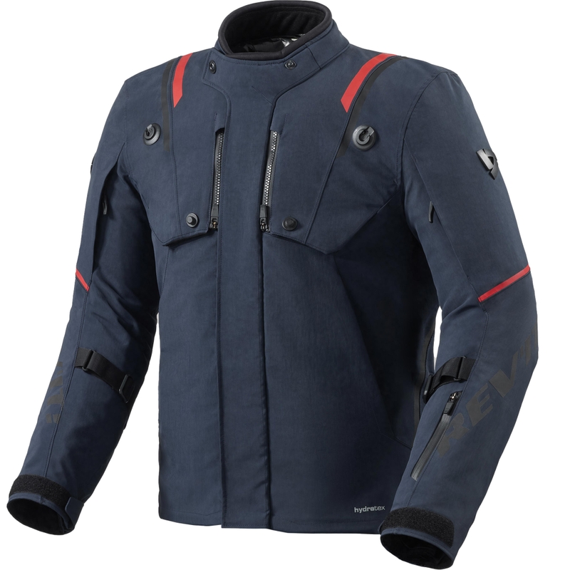 Veste de moto Revit Fractal H2O bleu foncé